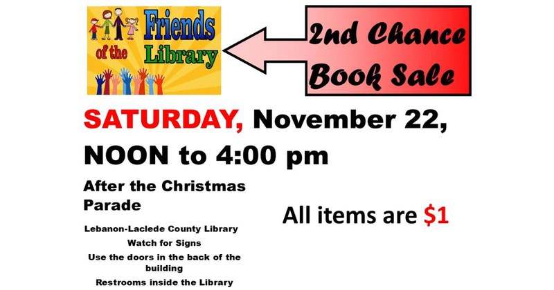 Friends 2nd Chance Book Sale Friends 2nd Chance Book Sale