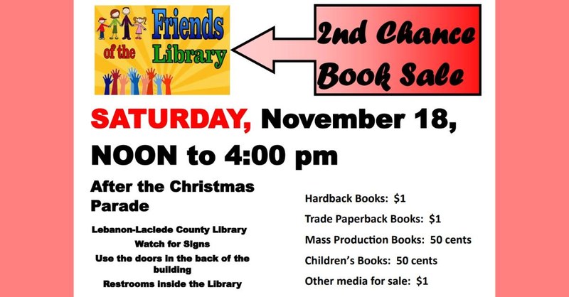 Friends 2nd Chance Book Sale