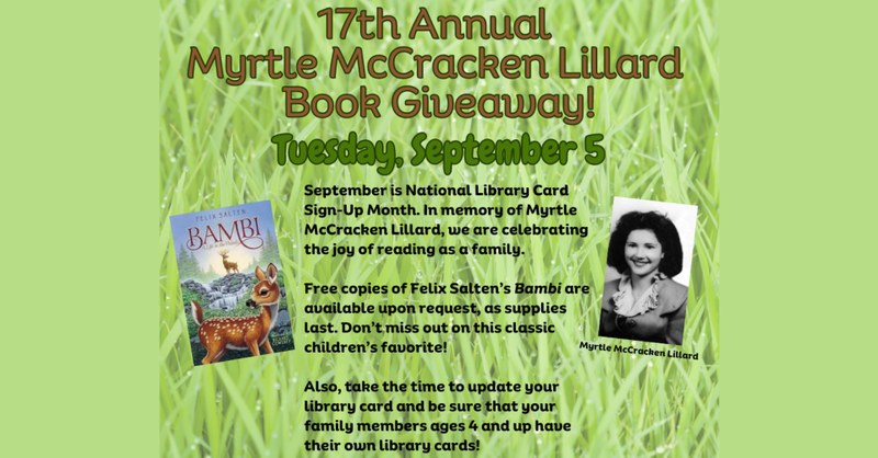 Myrtle McCracken Lillard Book-Give-Away