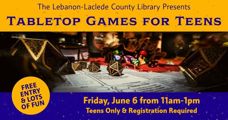 Teen Event: Tabletop Games Teen Event: Tabletop Games