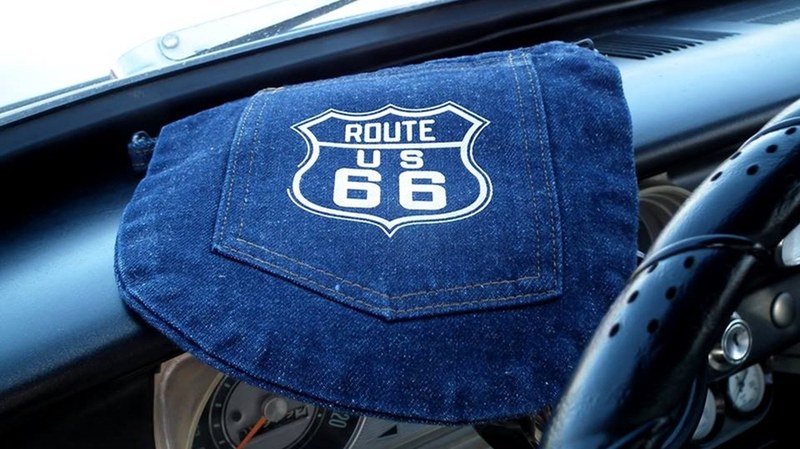 Denim Route 66 Pocket Purse